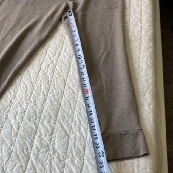 J.JILL FIT Pima Cotton ULTIMATE-FLEECE SOFT PATCH POCKETS JOGGERS Gray Pants L - Picture 6 of 9